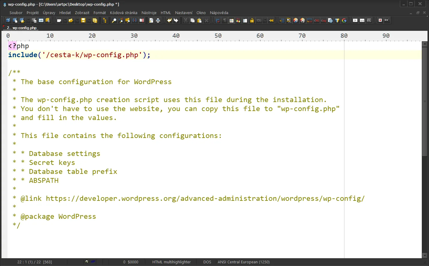 Jak lépe zabezpečit WordPress: Přesunutí souboru wp-config.php